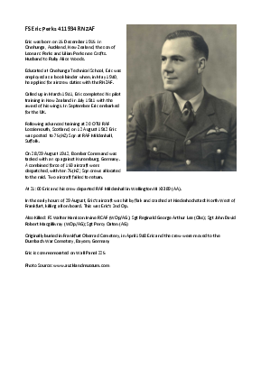 A preview of a PDF biography for Perks, Eric